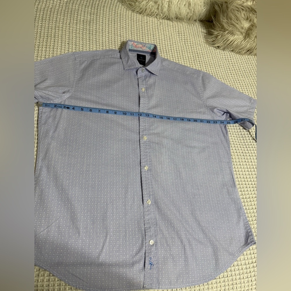 NWOT TaylorByrd Men's Blue Short Sleeve Shirt Size  L - Picture 4 of 11